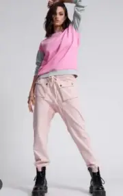 Free People OneTeaspoon Harem Cargo Cadet Blush Pants XS