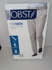 Jobst For Men Compression Socks 15-20mmHg Size Large White Knee Length