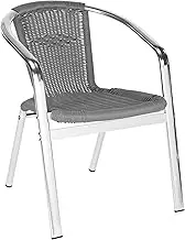 Safavieh Home Collection Wrangell Grey Indoor-Outdoor Stacking Arm Chair