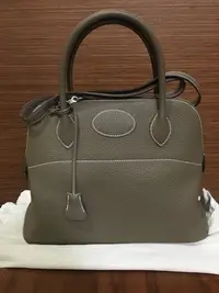 在飛比找Yahoo!奇摩拍賣優惠-Hermès 愛馬仕 bolide 柏麗包 大象灰 31cm