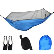 GGP Blue Automatic Pop Up Mosquito Net Hammock 200Kg Load Capacity, Lightweight Outdoor Camping Gear With Quick Setup And Durable Design