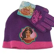 NEW DISNEY ELENA OF AVALOR GIRLS HAT & GLOVES SET BEANIE TOBOGGAN READY TO RULE