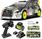 RIAARIO 1/10 Rally Car Max 50mph Brushless RC Cars for Adults with Gyro 4WD RC Truck with Full Car Linkage Lighting Remote Control Car with 3S 2200mAh Rechargeable Battery Support 4400mAh Battery