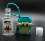 Star Wars "Grogu" Teal Hand Sanitizer Holder & EMPTY Bottle REUSEable/ReFillable