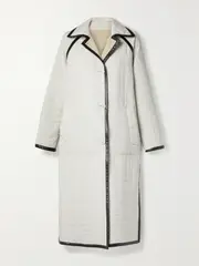 [AKRIS] AKRIS - Kevin Reversible Leather-trimmed Quilted Shell Coat - Off-white - US6 US 6 Off-white