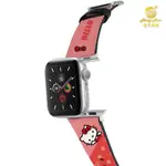 【HONG MAN】三麗鷗 APPLE WATCH 皮革錶帶 點點HELLO KITTY