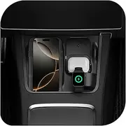 SPIGEN 3 in 1 Charging Hub Mount for Tesla Model Y / 3 Accessories, USB-C Extension Cord 4 Cable Holders Included Cable Management Premium PC Wireless Centre Console Pad Organizer - Black