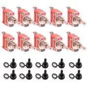 Spst Toggle Switch10Pack 2 Position 2 Pin On-Off Metal Toggle Switch 15A 250V He