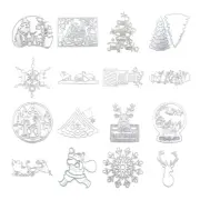 5 Pcs Christmas Tree Die Cuts Metal Cutting Dies for Cards Making Scrapbooking