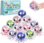 12Pack Octopus Squeeze Toys for Adults, Squishy Toys, Bulk Squishy Squeeze Fidget Toys, Anxiety and Stress Relief for Adults