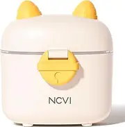 NCVI Formula Dispenser On The Go, Portable Baby Travel Milk Powder Formula Container Holder to Go with Scoop Suitable for Diaper Bag Backpack, Ready to Brew Milk Newborn Infant (White Sheep)