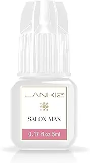 LANKIZ Eyelash Extension Glue 5ml - Black Individual Cluster Lash Adhesive - 0.5s Semi Permanent With 6-8 Weeks Retention for Professional Lash Extensions