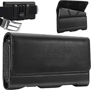 [Mopaclle] Phone Holster for Galaxy Z Fold 5 Z fold 4 Z Fold 3 Belt Clip Case, Leather Cell Phone Belt Clip Holder Case with ID Card Pouch for Samsung Galaxy Z Fold 5, Z Fold 3 5G, Z Fold 2 5G