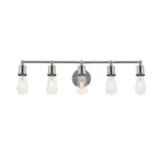 Living District Serif 5 Light Wall Sconce, Chrome - LD4028W29C