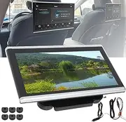 2+32g Car Headrest Video Players, 12.5in Portable DVD Player for Car- Ouch Screen, with Ambient Light, 4 Playback Formats, 8k Hd Video Playback,Rear-Seat Entertainment,1pcs,White