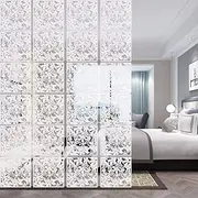 jxgzyy Hanging Room Divider 24Pcs Solid Board Screen Panels Thin PVC Home Screen Panel Room Partition White For Home Hotel Living Room Bedroom Sitting-room Decoration
