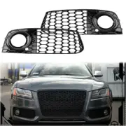 For AUDI A4 B8 09-12 RS4 STYLE HONEYCOMB MESH FOG LIGHT VENT GLOSS BUMPER GRILL (for: Audi)