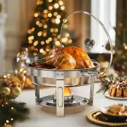NEW WARMOUNTS 1-Pack Chafing Dish Buffet Set, 5QT Round Buffet Servers