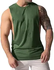 [Generic] Men's Sleeveless Workout Tank Top ，Light Blue, Designed for Maximum Mobility