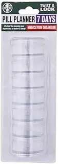 1st Care 7 Day Stackable Pill Planner Medication Organizer, Clear