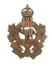 Canadian 181st (Brandon, Manitoba) Battalion CEF Cap Badge