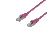 DYNAMIX 0.5m Cat6A S/FTP Pink Slimline Shielded 10G Patch Lead. 26AWG (Cat6 Augm