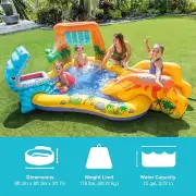 Intex Inflatable Kids Dinosaur Play Center Outdoor Water Park Pool w/ Slide