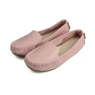 【Pelutini】經典超柔軟皮製懶人豆豆鞋 粉紅色(335050W-LPI)