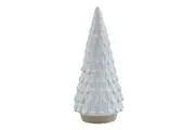 Hill Interiors Ceramic Spruce Tree Decoration (White) (One Size)