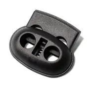 Plastic Cord Locks Spring Toggle Stopper Double Hole Cord Locks for