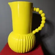 Tabitha Brown for Target Bright Yellow Pitcher Vase Stoneware Boho Discontinued