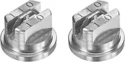 uxcell 2-Pack Flat Fan Spray Tip, 110 Degree Stainless Steel Sprayer Nozzle Tips, 2mm Orifice for Agriculture Drones Sprayer Nozzles/Garden Irrigation Nozzle/Cooling Sprayer [Silver]