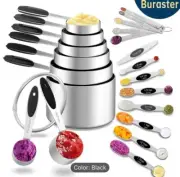 Stainless Steel Measuring Cup And Spoon, A Set Of 21 Silicone Handle Measuring
