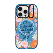 iPhone 16 Pro Impact Ring Stand Case MagSafe Compatible She Believed by Macarena Chomik