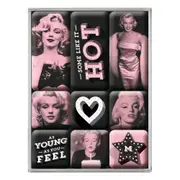 9pc Nostalgic Art Marilyn Monroe Some Like It Hot Magnet Set