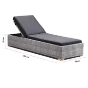 Breeze Outdoor Wicker Sun Lounge in Half Round Wicker - Outdoor Sun Lounges