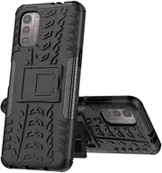 [IMIRST] Phone Case for Nokia G21 Case Heavy Duty Shockproof Military Grade Dual Layer Hard Slim PC Hybrid Kickstand Protective Cover for Nokia G21 4G Hyun (Black) JX