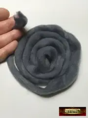 M01448-FS MOREZMORE 36" Viscose Roving SLATE GREY Mini OOAK Doll Hair Fiber