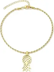 [SwingerLifestyleGuide.com] SwingerLifestyleGuide Upside Down Pineapple Anklet, Upside Down Pineapple Pendant Ankle Bracelet, Upside Down Pineapple Swinger Anklet