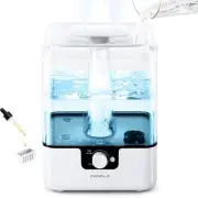 CHIVALZ 6L Humidifiers for Bedroom Large Room Home, Cool Mist Top Fill White