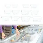 2Pcs Freezer Storage Basket Refrigerator Bin Deep Household Wire Basket for