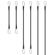 11.8" 23.6" 35.4" Bungee Cords 1 Set Elastic Bungee Rope W Aluminum Hooks Black