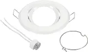 uxcell 2 Inch Downlight Fitting Holder, 2 Pack LED Light Fixture Baffle Trim with MR16 GU5.3 Lamp Holder for Retrofit Recessed Lighting, White