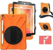Herize iPad 9th 8th Generation Case Cover iPad 7th Generation Case 10.2 Inch with Pencil Holder Screen Protector for Kids | Full Body Heavy Duty Shockproof Durable Rubber Protective Cover