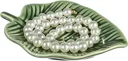 Healeved Simple Leaf Decorative Trinket Tray Elegant Jewelry Accessory Ceramic Jewelry Holder