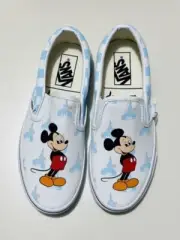 Disney Parks 2022 50th Anniversary Mickey Vans Of The Wall Slip On Shoes Size 10