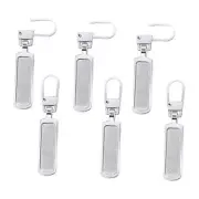 6pcs Zipper Pull Replacement, Metal Zipper Pulls Detachable Zipper Handle Tags