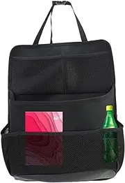 Car Back Seat Bag - Seatback Car Organizer Tissue Box - Adjustable Travel Tidy Pouch Pocket, Automotive Storage Accessories for Sunglasses, Tablets