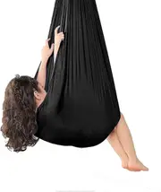 Aiducho Sensory Swing Indoor Therapy Swing For Adults Kids And Black