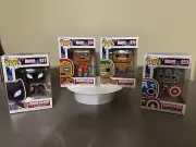 Funko Pop Lot 4 Marvel Gingerbread Black Panther Hulk Iron Man Captain America